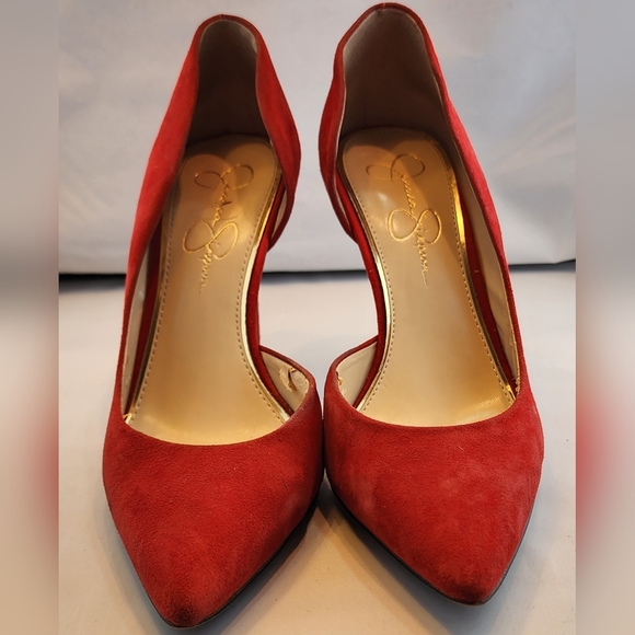 Jessica Simpson Red Pump Size 8.5M - Picture 2 of 8
